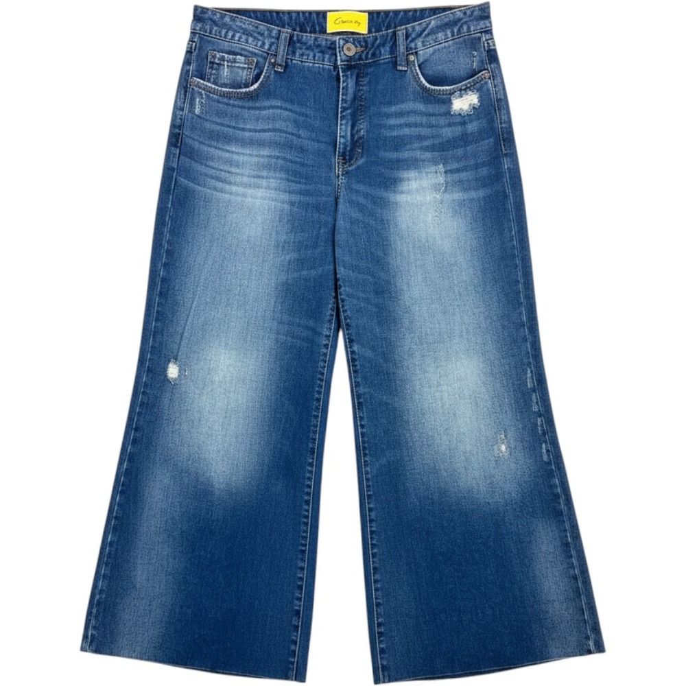 Circus NY Wide Leg‎ Jeans Blue Size 16 Distressed Y2K Baggy Streetwear Denim